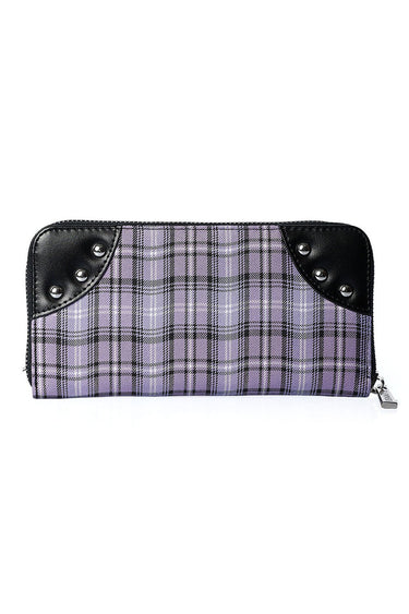 Tartan Handcuff Wallet - Purple
